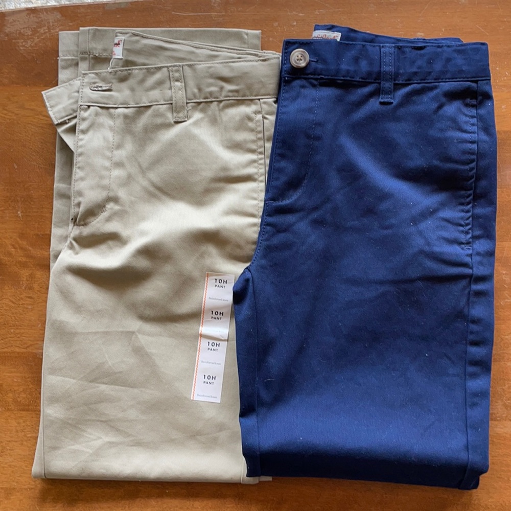 2 pair Cat & Jack boys 10 Husky pants.